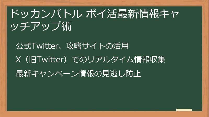 ドッカンバトル ポイ活最新情報キャッチアップ術