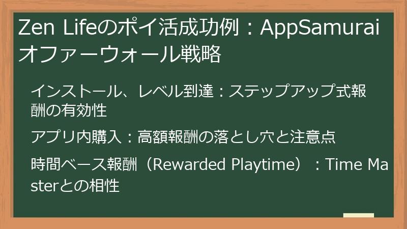 Zen Lifeのポイ活成功例:AppSamuraiオファーウォール戦略