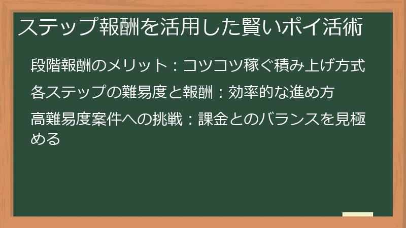 ステップ報酬を活用した賢いポイ活術