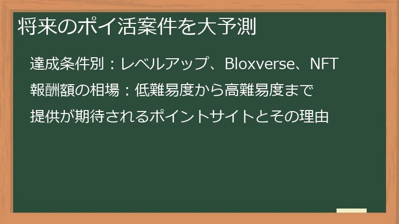 将来のポイ活案件を大予測
