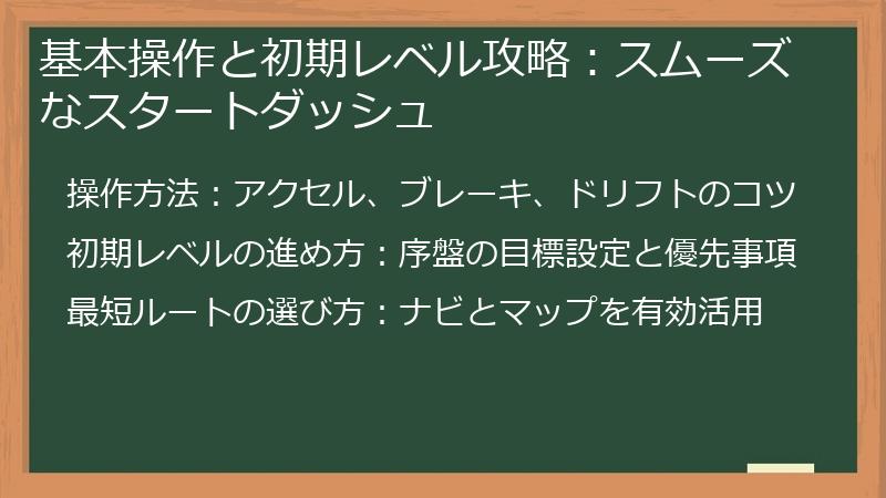 基本操作と初期レベル攻略：スムーズなスタートダッシュ