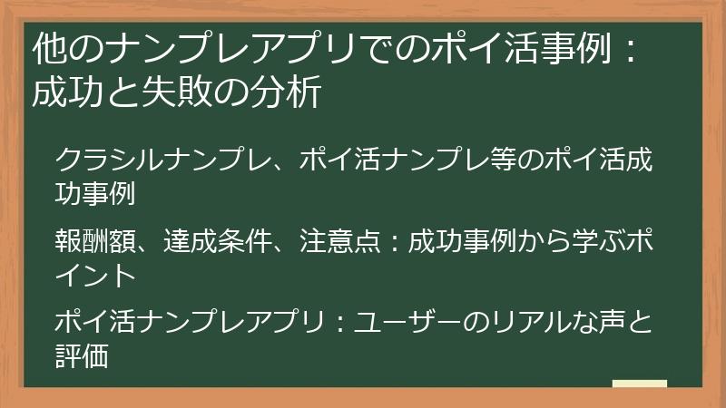 他のナンプレアプリでのポイ活事例：成功と失敗の分析