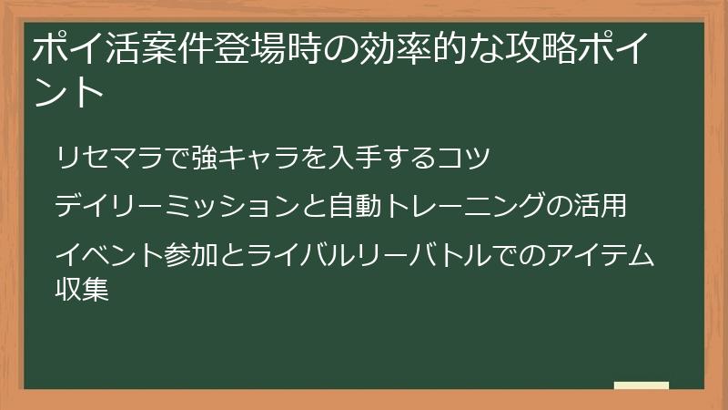 ポイ活案件登場時の効率的な攻略ポイント