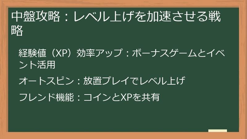 中盤攻略：レベル上げを加速させる戦略