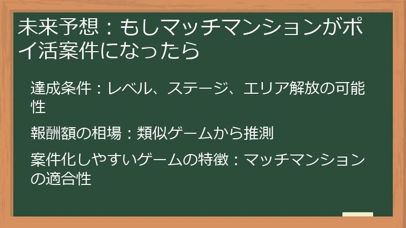 未来予想：もしマッチマンションがポイ活案件になったら