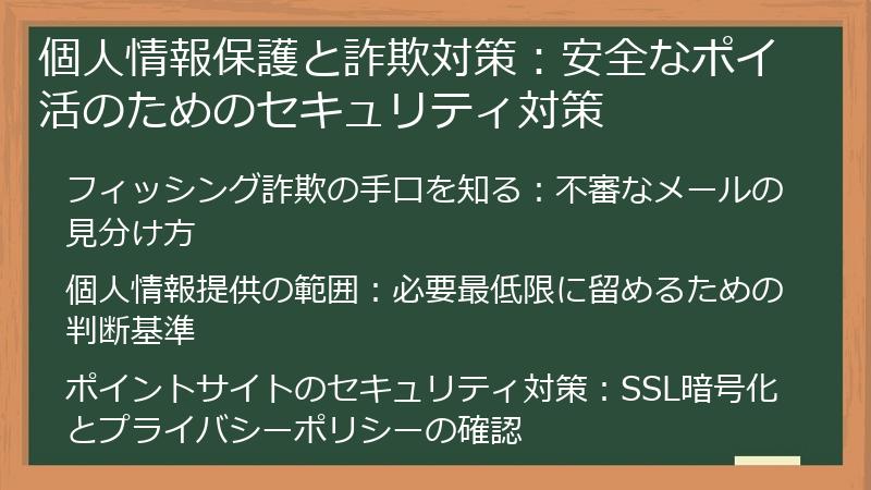個人情報保護と詐欺対策：安全なポイ活のためのセキュリティ対策