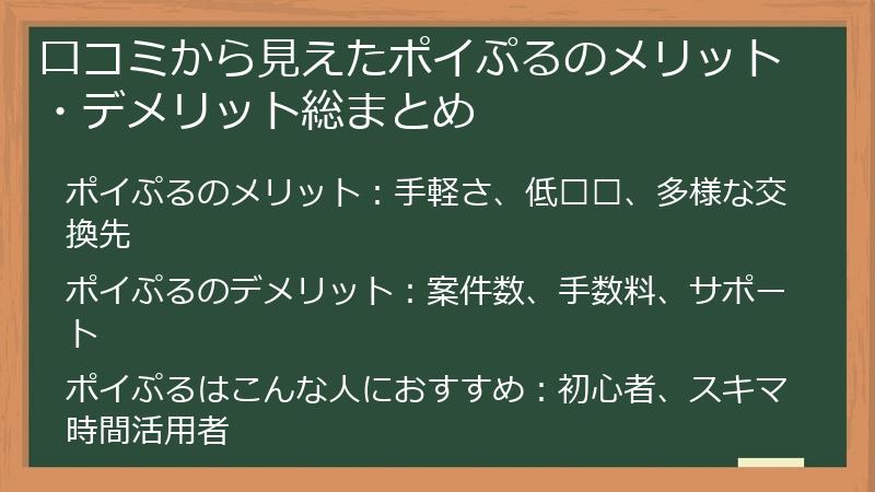 口コミから見えたポイぷるのメリット・デメリット総まとめ