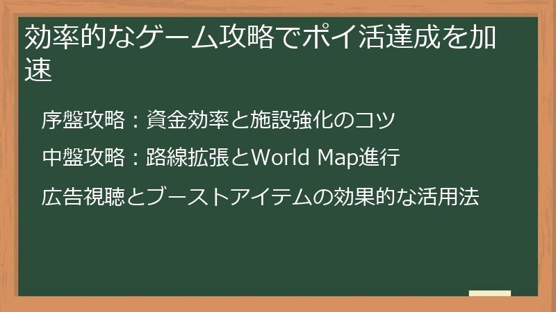 効率的なゲーム攻略でポイ活達成を加速