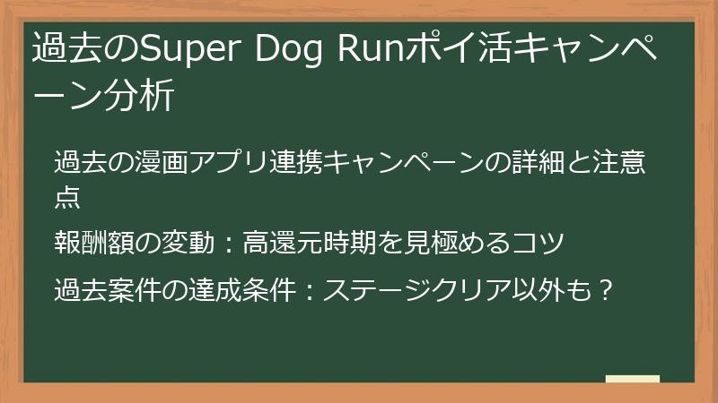 過去のSuper Dog Runポイ活キャンペーン分析
