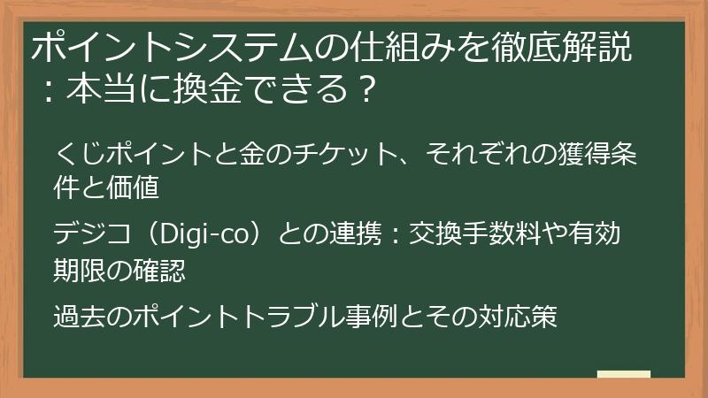 ポイントシステムの仕組みを徹底解説：本当に換金できる？