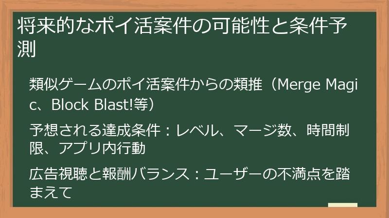 将来的なポイ活案件の可能性と条件予測