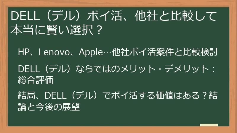 DELL(デル)ポイ活、他社と比較して本当に賢い選択?