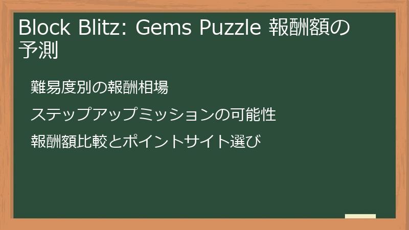 Block Blitz: Gems Puzzle 報酬額の予測