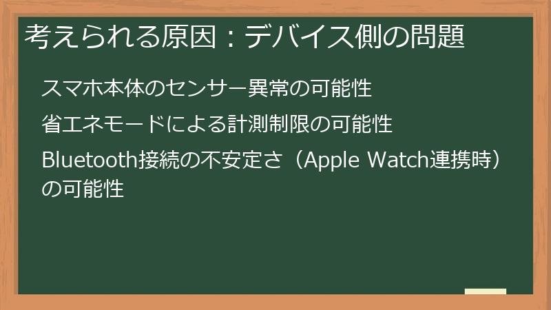 考えられる原因：デバイス側の問題