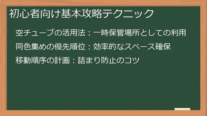 初心者向け基本攻略テクニック