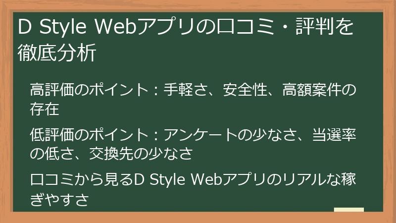 D Style Webアプリの口コミ・評判を徹底分析