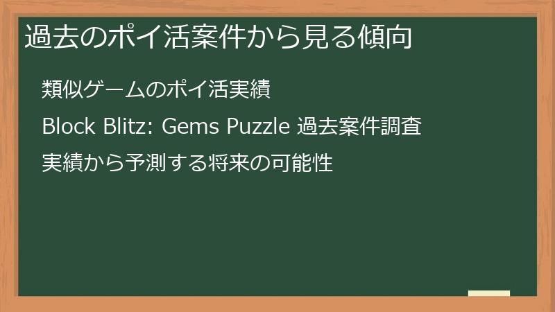 過去のポイ活案件から見る傾向
