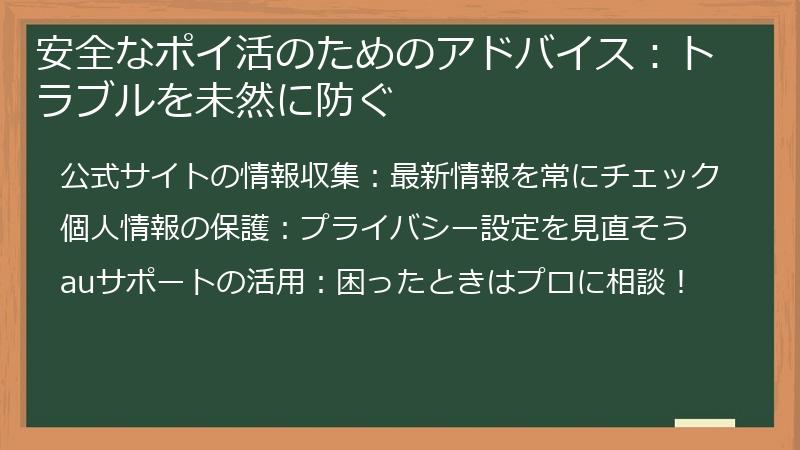 安全なポイ活のためのアドバイス:トラブルを未然に防ぐ