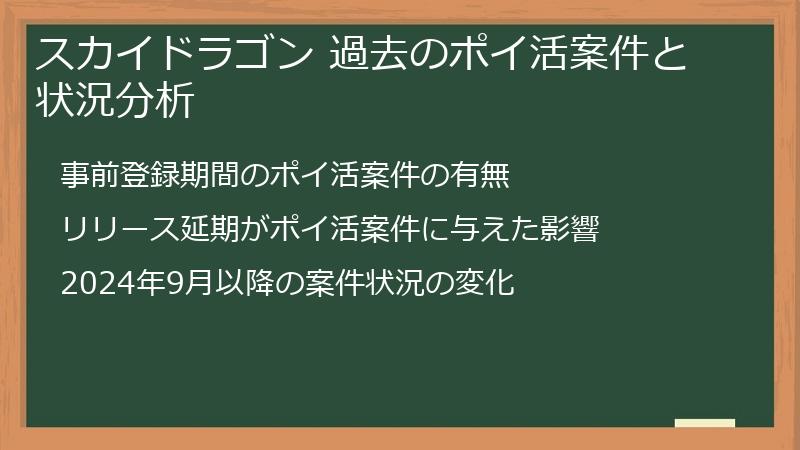 スカイドラゴン 過去のポイ活案件と状況分析