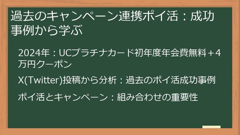 過去のキャンペーン連携ポイ活：成功事例から学ぶ