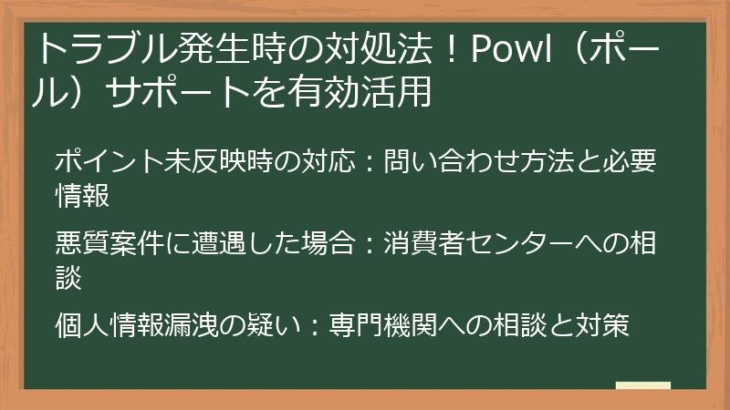 トラブル発生時の対処法！Powl（ポール）サポートを有効活用