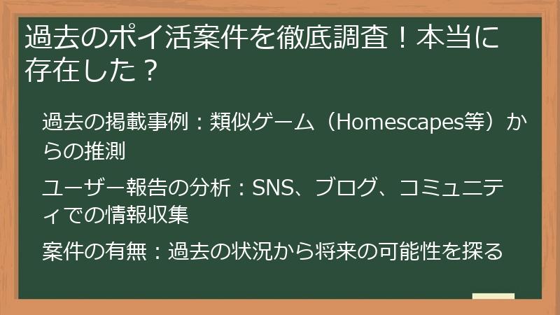 過去のポイ活案件を徹底調査！本当に存在した？