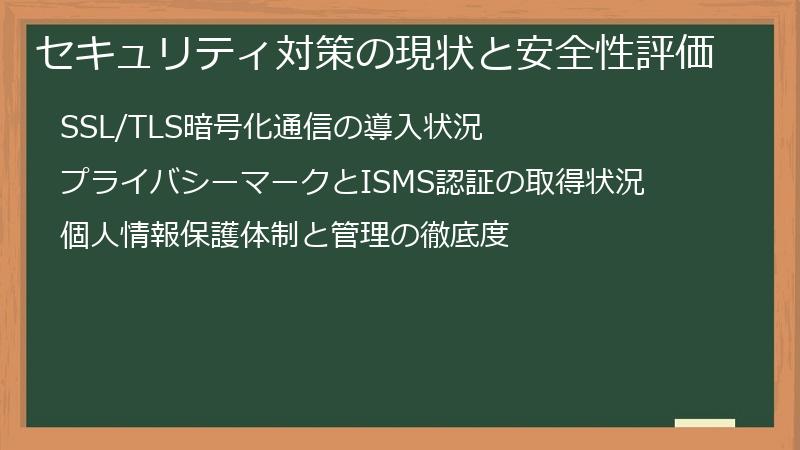 セキュリティ対策の現状と安全性評価
