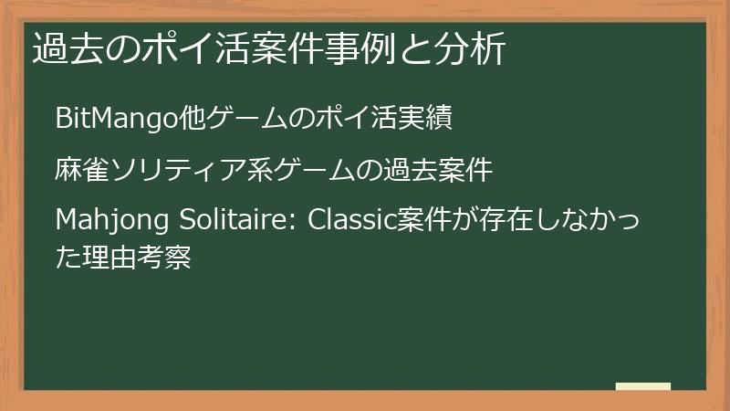 過去のポイ活案件事例と分析