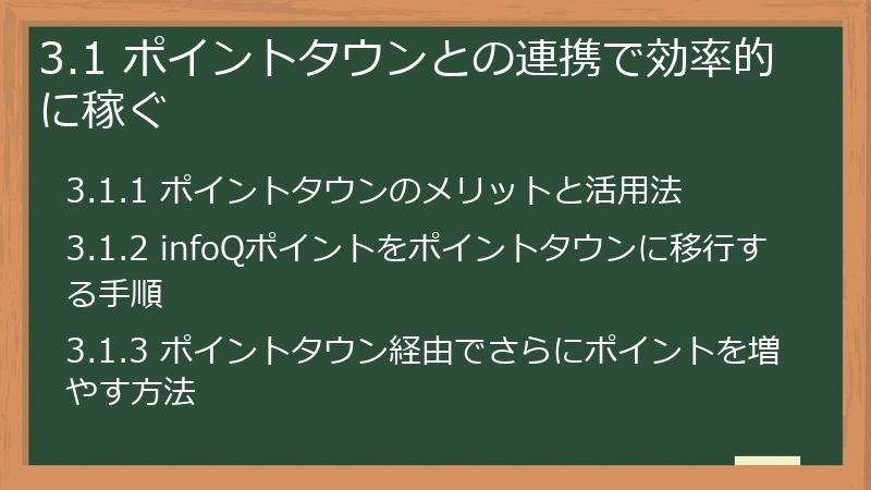 3.1 ポイントタウンとの連携で効率的に稼ぐ