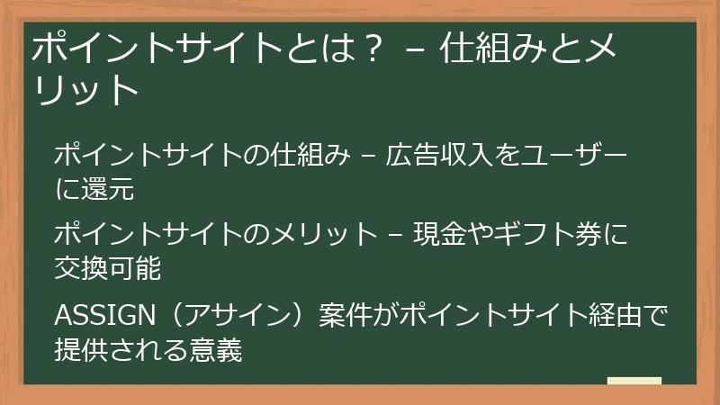 ポイントサイトとは？ – 仕組みとメリット