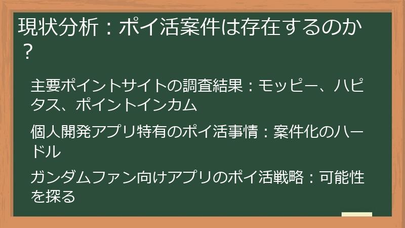 現状分析：ポイ活案件は存在するのか？