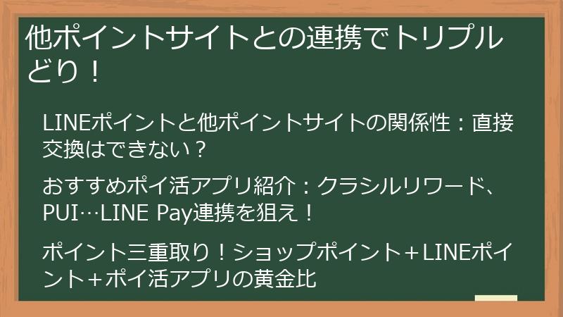 他ポイントサイトとの連携でトリプルどり！