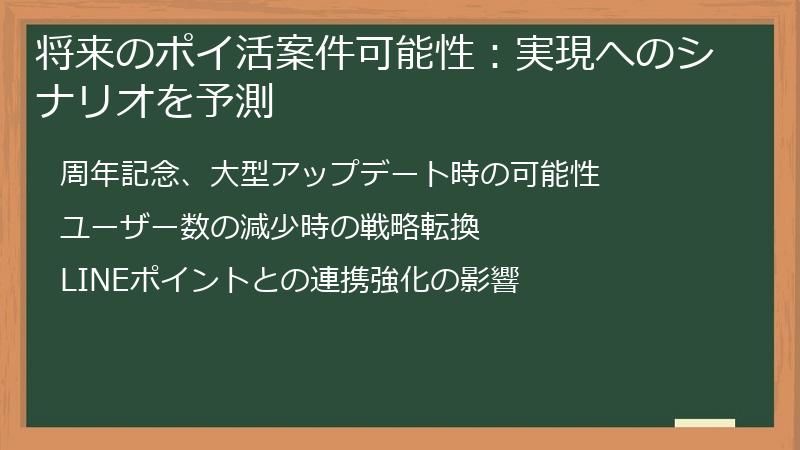 将来のポイ活案件可能性：実現へのシナリオを予測