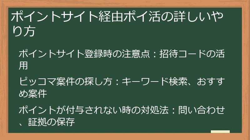 ポイントサイト経由ポイ活の詳しいやり方