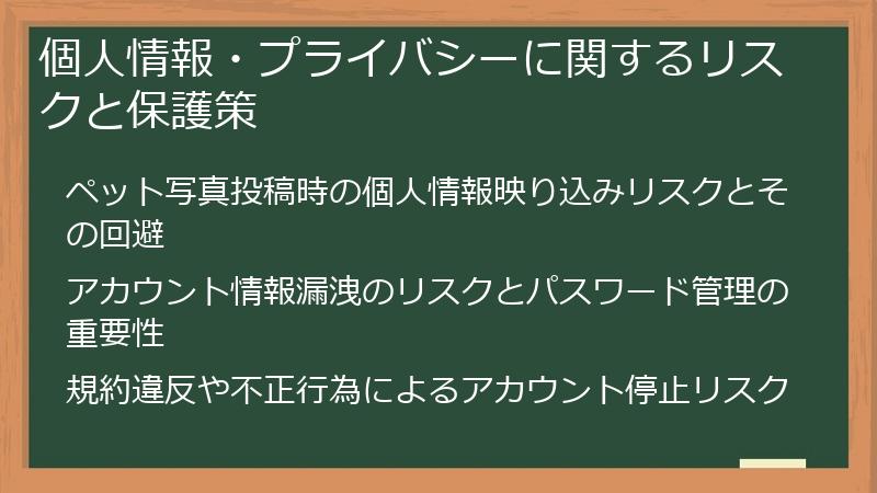 個人情報・プライバシーに関するリスクと保護策