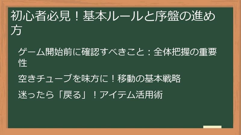 初心者必見！基本ルールと序盤の進め方