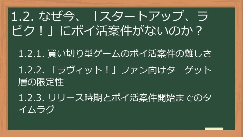 1.2. なぜ今、「スタートアップ、ラビク！」にポイ活案件がないのか？