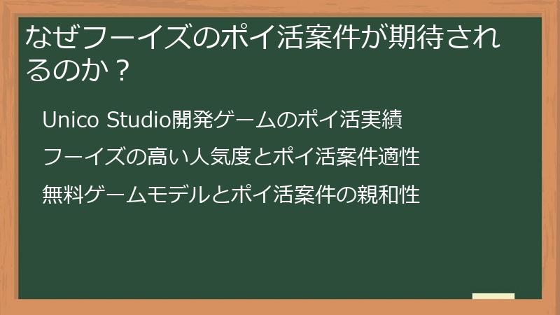 なぜフーイズのポイ活案件が期待されるのか？
