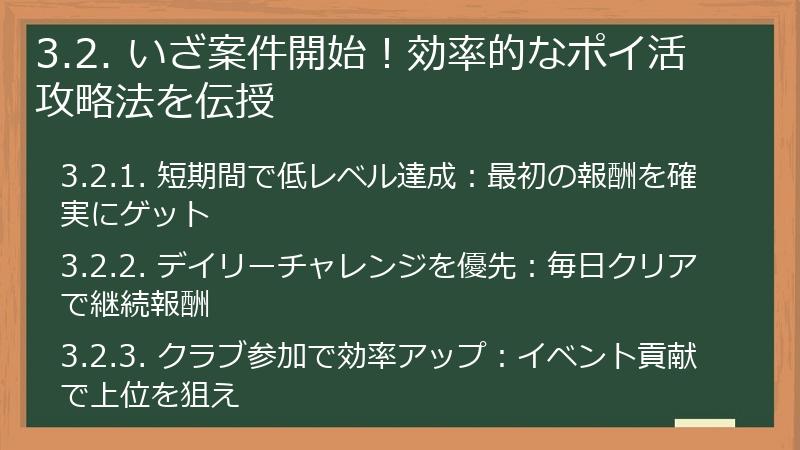3.2. いざ案件開始!効率的なポイ活攻略法を伝授