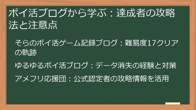 ポイ活ブログから学ぶ:達成者の攻略法と注意点