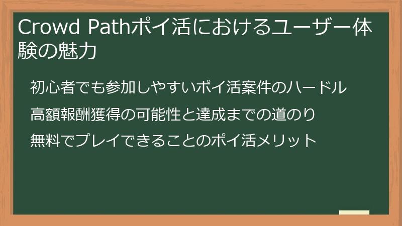 Crowd Pathポイ活におけるユーザー体験の魅力