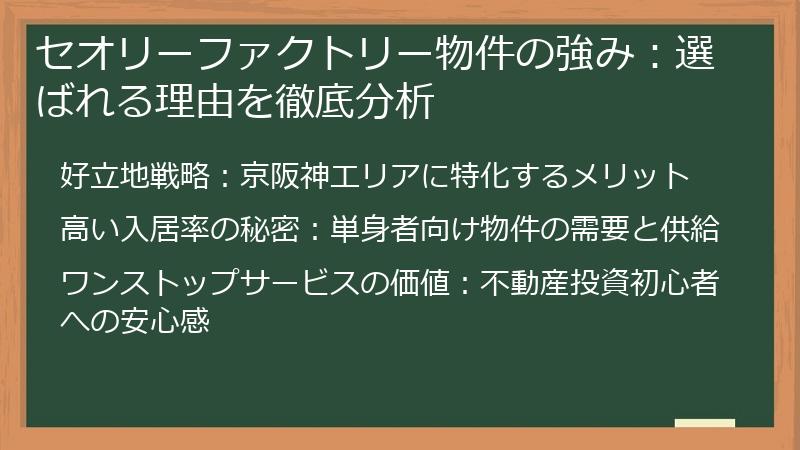 セオリーファクトリー物件の強み：選ばれる理由を徹底分析