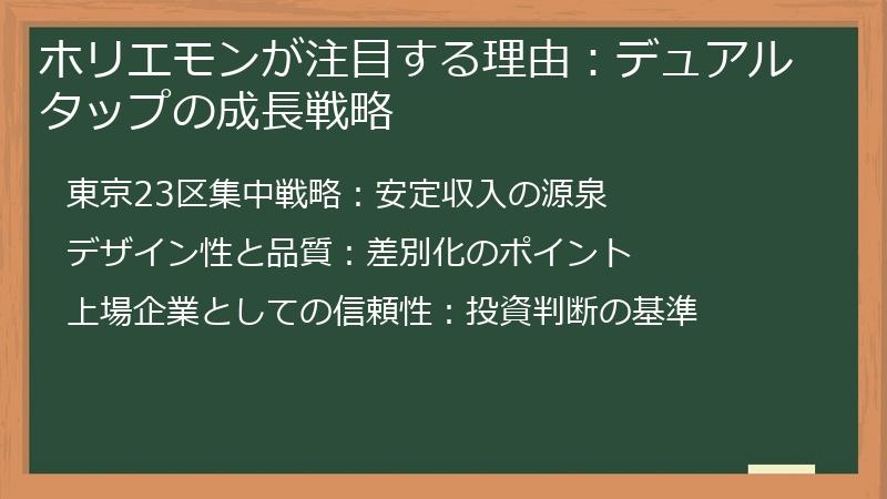 ホリエモンが注目する理由：デュアルタップの成長戦略
