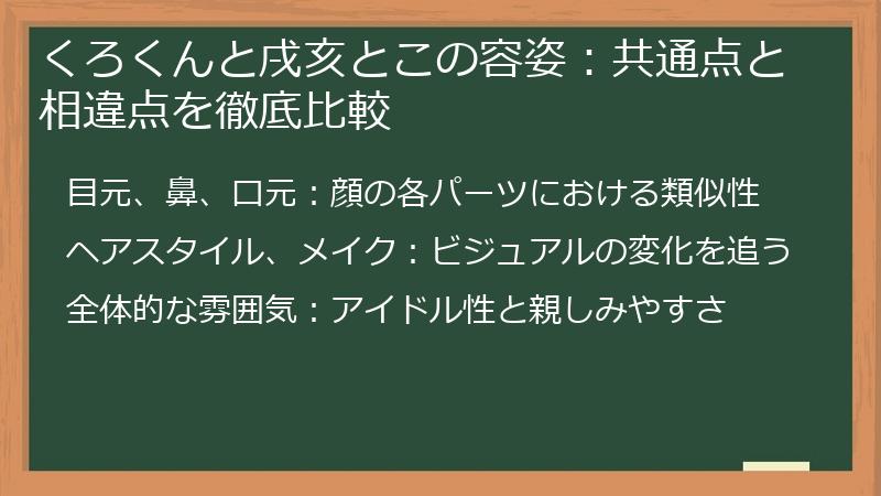 くろくんと戌亥とこの容姿：共通点と相違点を徹底比較