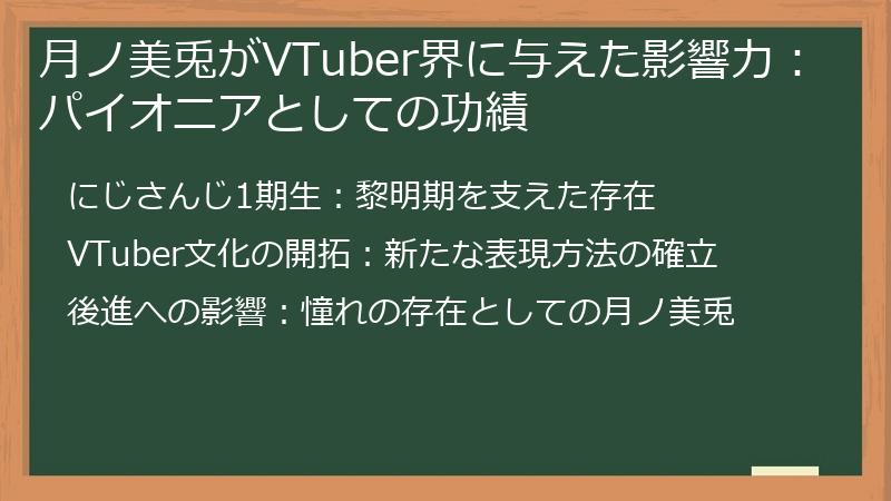 月ノ美兎がVTuber界に与えた影響力：パイオニアとしての功績