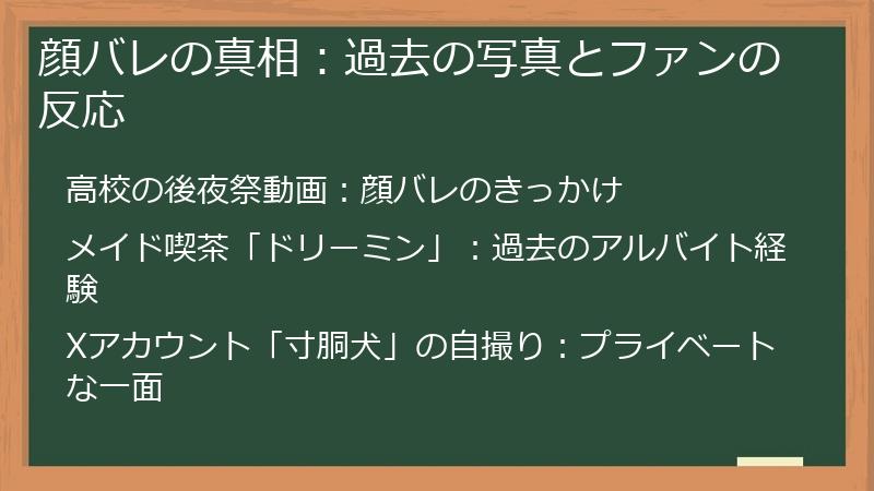 顔バレの真相：過去の写真とファンの反応