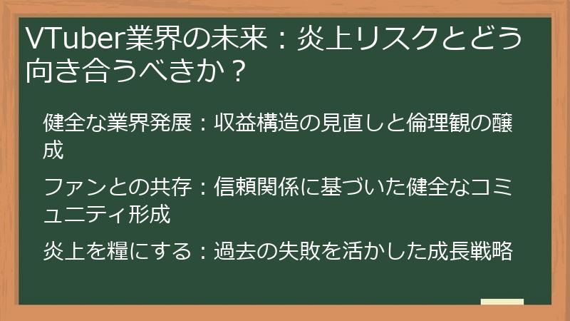 VTuber業界の未来：炎上リスクとどう向き合うべきか？