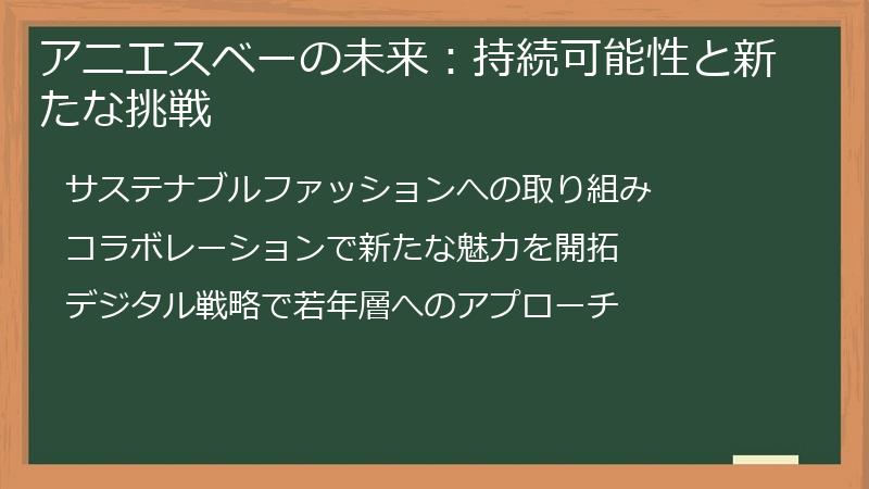アニエスベーの未来：持続可能性と新たな挑戦