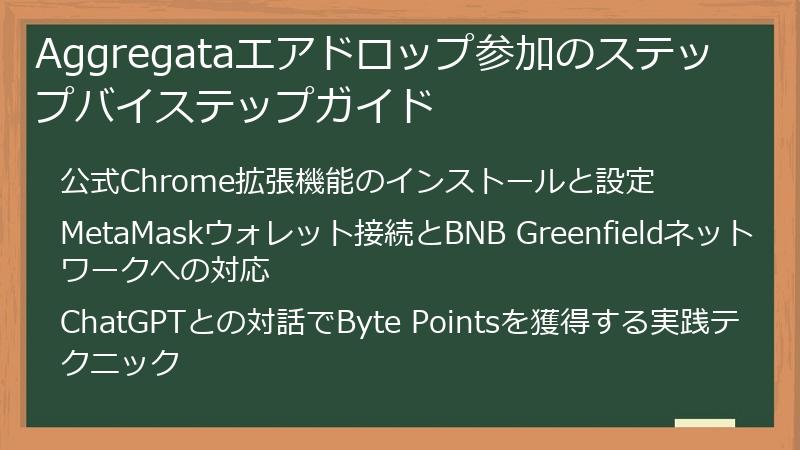 Aggregataエアドロップ参加のステップバイステップガイド
