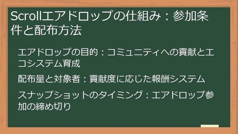 Scrollエアドロップの仕組み：参加条件と配布方法